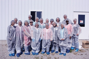 Dressed in our Biosecurity suits 